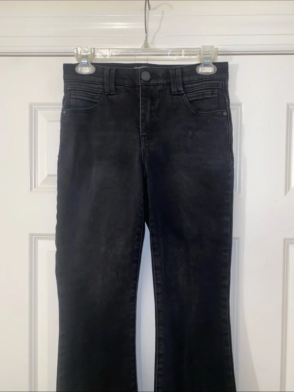 Democracy Absolution Black Straight Leg Frayed Hem Jeans Womens 4